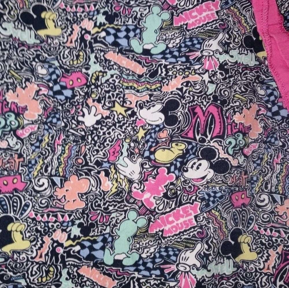 Disney Parks gray Pink Mickey Mouse Lounge Pants Drawstring Waist XXL - Picture 2 of 7